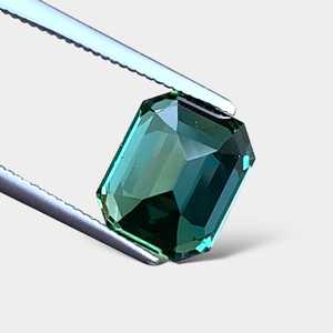 Turmalina natural azul verdosa de corte esmeralda excelente de 4.03 CT, sin defectos, procedente de Afganistán. - Product Image 3