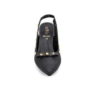 Negro WN7367 Zapatos de corte Pisos cómodos - Product Image 1