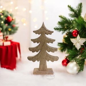 Décoration de table de Noël en bois, ornement festif artisanal, finition naturelle durable, élégant pour la décoration de la maison pendant les fêtes - Product Image 6