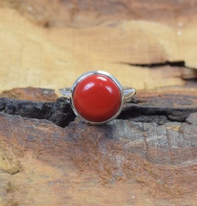 Handmade <b>Statement</b> <b>Ring</b> Fine Jewelry Coral Jasper <b>Rings</b> for Women 925 Sterling Silver <b>Rings</b> Jewelry Handmade <b>Rings</b> Jewelry - Product Image 4