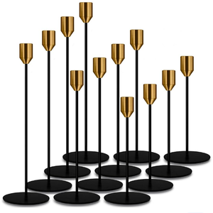 Portavelas de metal dorado hecho a medida para el hogar, hoteles o restaurantes, portavelas de estilo contemporáneo, propósito decorativo - Product Image 4