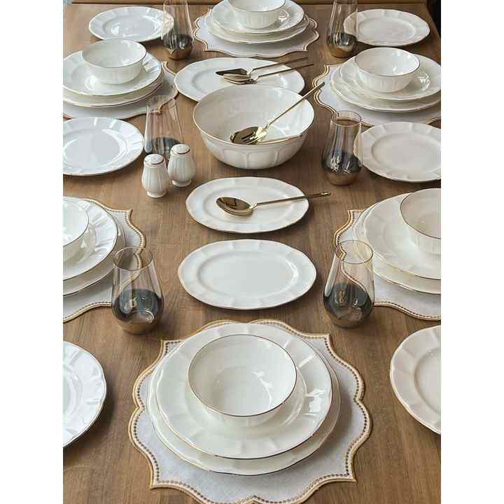 Dinner Set Leila Gold 47 Pieces for 6 People