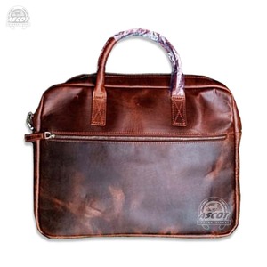 Bolso bandolera vintage de lujo al por mayor para hombre, maletín de cuero para portátil, logotipo personalizado, espacioso - Product Image 2