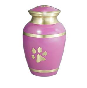 โกศใส่ศพสำหรับงานศพสัตว์เลี้ยงสีดำพิมพ์รูปอุ้งเท้าโลหะโกศใส่ศพทำจากทองเหลือง - Product Image 3