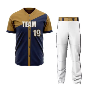 Uniforme de Béisbol Juvenil poliéster transpirable diseño servicio ODM OEM superventas conjuntos de ropa deportiva precio barato para jóvenes USA - Product Image 1