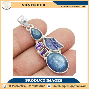 ล่าสุด925เงินสเตอร์ลิงอเมทิสต์จี้ทำด้วยมือสำหรับขายในราคาที่ดีที่สุด - Product Image 2