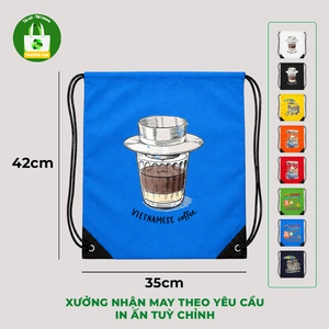 Truong Gia <b>Drawstring</b> <b>Backpack</b> Canvas 35x42cm Waterproof Printed Cartoon Daily Use - Product Image 2