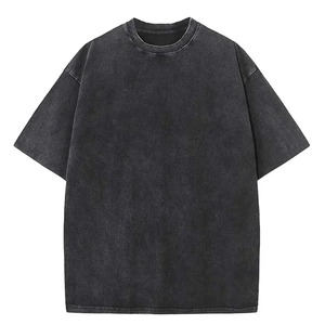 Graphic Vintage en stock T-shirt en coton de qualité supérieure délavé à l'acide T-shirt délavé surdimensionné T-shirts vintage décontractés pour hommes - Product Image 3