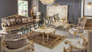 Compre Juegos de Sofás de Lujo para Decoración de Bungalows, Proveedores de Muebles de Sala de Estar de Alta Calidad, Sofás de Madera de Teca Tallados en Estilo Barroco de Alemania - Product Image 6