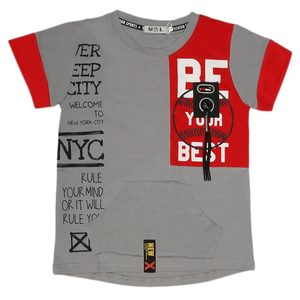 เสื้อยืดเด็กชายแขนสั้น - สีเทา - Product Image 1