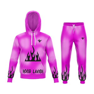 Conjunto de Dos Piezas para Hombre de Alta Calidad para Invierno, 400GSM, 100% Algodón, Lavado Desteñido al Sol, Pantalones Anchos, Sudadera con Cremallera y Pedrería - Product Image 1
