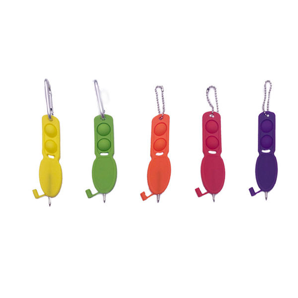 Push Pop Fidget Pen Keychain Stress Relief Toy Portable Popper for Kids and Adults Fun Relaxation Gadget