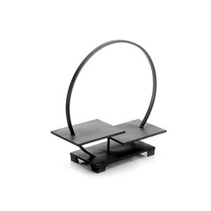 Trending design iron <b>cake</b> <b>stand</b> with glass cover <b>set</b> of 2 different sizes chocolate dates <b>stand</b> for home hotel use - Product Image 3