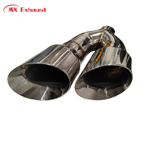 Phổ quát phù hợp cho hầu hết các mô hình xe 63mm 67 mm thép không gỉ SS304/201 đánh bóng, titan màu mạ ống xả - Product Image 2