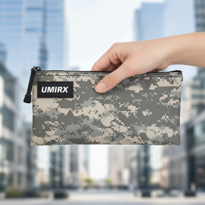 Pochette à fermeture éclair en camouflage numérique ODM OEM, en nylon Cordura, organiseur d'outils utilitaire avec porte-pinceaux de maquillage, sac cosmétique tendance - Product Image 6