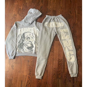 Chándal corto de terciopelo 2024 para mujer, conjunto de 2 piezas, capucha con cremallera, parte inferior con cremallera, traje informal grueso y cálido de invierno de talla grande al por mayor - Product Image 2