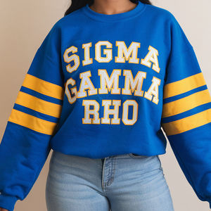 Coton Sigma Gama Rho Sorority Sweatshirt Pull Ras Du Cou Université Pour Les Femmes - Product Image 6