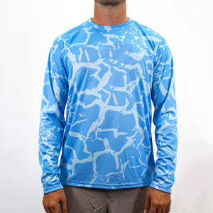 Chemises de pêche pour hommes à manches longues, imperméables, UPF 50, imprimées, nouvelle conception, vente en gros, performance, séchage rapide - Product Image 1