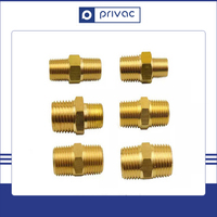 Sambungan Pipa Hex Nipple Kuningan Reducer 1/8" 1/2" 3/8" 3/4" 1" G BSPP/NPT Tempa 1200psi Bersertifikasi ISO 9001 Untuk Penggunaan Gas/Air