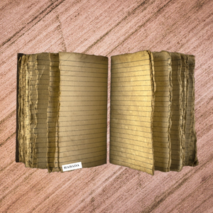 Diario de cuero antiguo de viaje encuadernado de cuero Vintage de alta calidad diario de papel de borde de cubierta forrado sin madera reciclado diario de cuero - Product Image 2