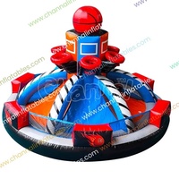 Jeu de lancer de ballon de basketball gonflable commercial, cible de lancer, équipement interactif amusant pour fêtes foraines et aires de jeux