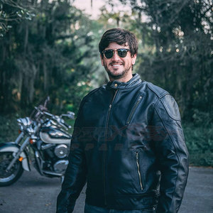 Chaqueta de carreras de moto de Cuero 100% para hombre, transpirable, a prueba de viento, logotipo trasero de alta calidad, ropa deportiva impermeable, talla XL - Product Image 5