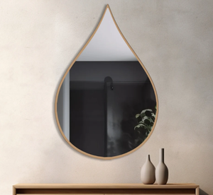 Wooden Raindrop Wall Wooden Modern Unique Stylish Home Decoration Wall Mirrior Accessory - Product Image 2