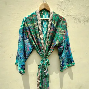 Seda kimono swimwear noite desgaste presente para mãe vestes de dama de honra tamanho livre seda kimono