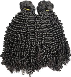 Extensions de cheveux humains bruts non transformés vierges bouclés profonds Toutes les textures, taille et couleur de l'usine du Vietnam - Product Image 1