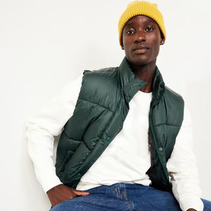 Venta caliente otoño sin mangas Puffer chaleco ligero con capucha acolchado abajo Puffer hombres cremallera Puffer chaleco - Product Image 4