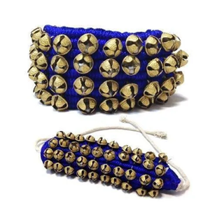 Ghungroo de latón resonante atado con cuerda de hilo de algodón para campanas de danza clásica Kathak de alta calidad disponibles a precio mayorista - Product Image 1