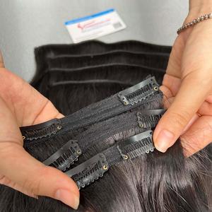 Nouveau type d'extension de cheveux vietnamiens 100% Clip In From Thanh An Viet Nam Pas d'enchevêtrement Pas de perte de cheveux Prêt à expédier Genius Weft - Product Image 4