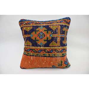 หมอนขนสัตว์โบฮีเมียนหลากสีขนาด14x14นิ้วเบาะตกแต่งลายดอกไม้วินเทจเทคนิคการถักทอแบบพกพาสำหรับพื้นห้องนอน - Product Image 1