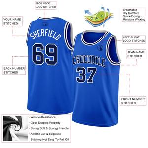 Retro Basketball Jersey Wholesale Popular USA Best Quality Embroidered/Heat <b>Pressed</b> Basketball Jersey - Product Image 2