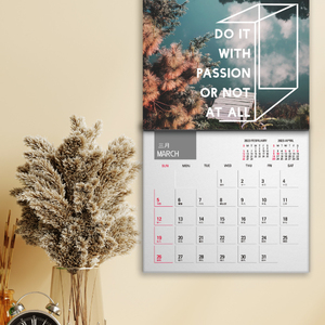 Saddle Stitching Paper Wall <b>Calendar</b> for Office Display and Planning - Product Image 4