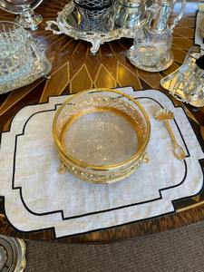 Exclusivo Tazón Decorativo de Metal Dorado de Diseño, Perfecto para Decoración de Interiores de Primera Calidad y Exhibición como Centro de Mesa, Hecho a Mano en India - Product Image 5