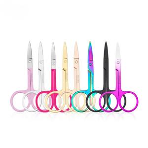 Tijeras Faciales Rectas de Acero Inoxidable con Mango de Cerámica, Instrumentos de Belleza, Herramienta de Precisión para Recortar Cejas - Product Image 1