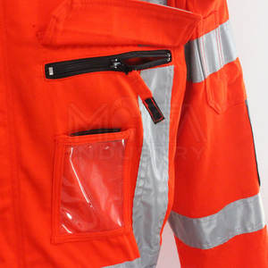 Ensemble d'uniformes de construction d'engins de sécurité certifiés à manches longues réfléchissants pour les chantiers et les équipes routières Caractéristique respirante - Product Image 6