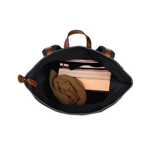 Leather Canvas Luxury <b>Backpack</b> <b>Large</b> Capacity Lightweight Travel School Laptop Rucksack Factory LCBP-0168 - Product Image 3
