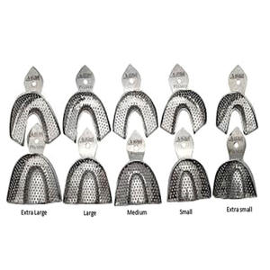 Plateau d'empreinte pour prothèse complète en acier inoxydable, réutilisable, amovible, lot de 10 pièces, fabriqué par Pissco - Product Image 1