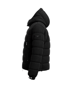 Meilleure vente d'hiver pour hommes Veste en duvet légère à manchettes élastiques et cordon de serrage Veste pour homme à capuche bouffante tendance visage brillant - Product Image 5