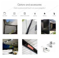 Bioclimatic Pergola aluminium persienne étanche Pergola aluminium pour toiture Pergola extérieure à persienne motorisée