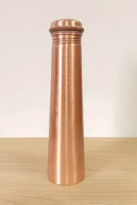 Bouteille d'eau réutilisable en cuivre avec bouchon à vis, anti-fuite, compatible lave-vaisselle, unisexe, pour la randonnée, design minimaliste - Product Image 6