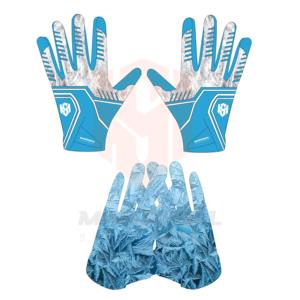 Gants de football américain antidérapants à doigts complets avec sangles de poignet ajustables et adhérentes, conception personnalisée 2025, fabricant OEM - Product Image 1