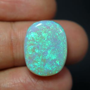 อัญมณีโอปอลทรงหลังเบี้ยสีเขียวคริสตัลไฟอัญมณีโอปอลทรงหลวมจากออสเตรเลีย17.00กะรัต - Product Image 4