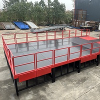 Plateforme de quai de chargement modulaire à usage intensif avec niveleur de quai, plateforme de quai de chargement hydraulique électrique portable