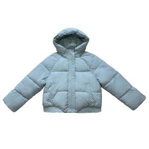 Parkas chauds d'hiver pour femmes veste bouffante rembourrée à manches longues avec manteaux à capuche mi-longs de couleur unie - Product Image 6