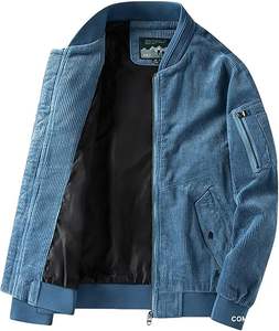 Custom Winter <b>Turn</b> Down Collar Zipper <b>Button</b> Vintage Patchwork Fleece Men Jacket Bomber Destory Heavyweight Jacket - Product Image 1