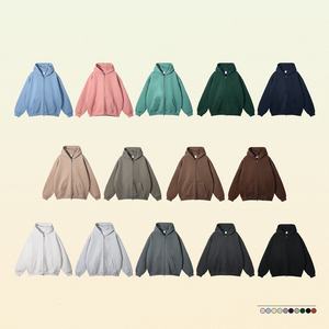 Abrigo deportivo cálido de algodón puro personalizado para hombre, Sudadera con capucha impermeable a prueba de sudor con patrón sólido de terciopelo, muestra gratis al por mayor - Product Image 2