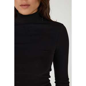 Blusa Casual Duru de Manga Larga con Cuello Redondo, Bordado 3D, Satén, Seda, Tejido de Viscosa, Frente de Algodón, Talla XL, Oficina, Primavera, Otoño - Product Image 3